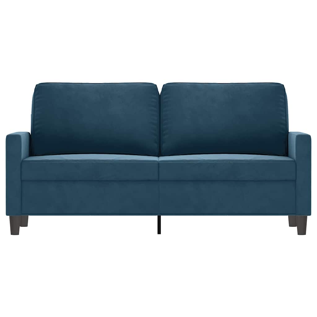 Canapé à 2 places Bleu 140 cm Velours - XIOS