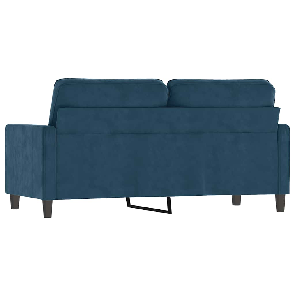 Canapé à 2 places Bleu 140 cm Velours - XIOS