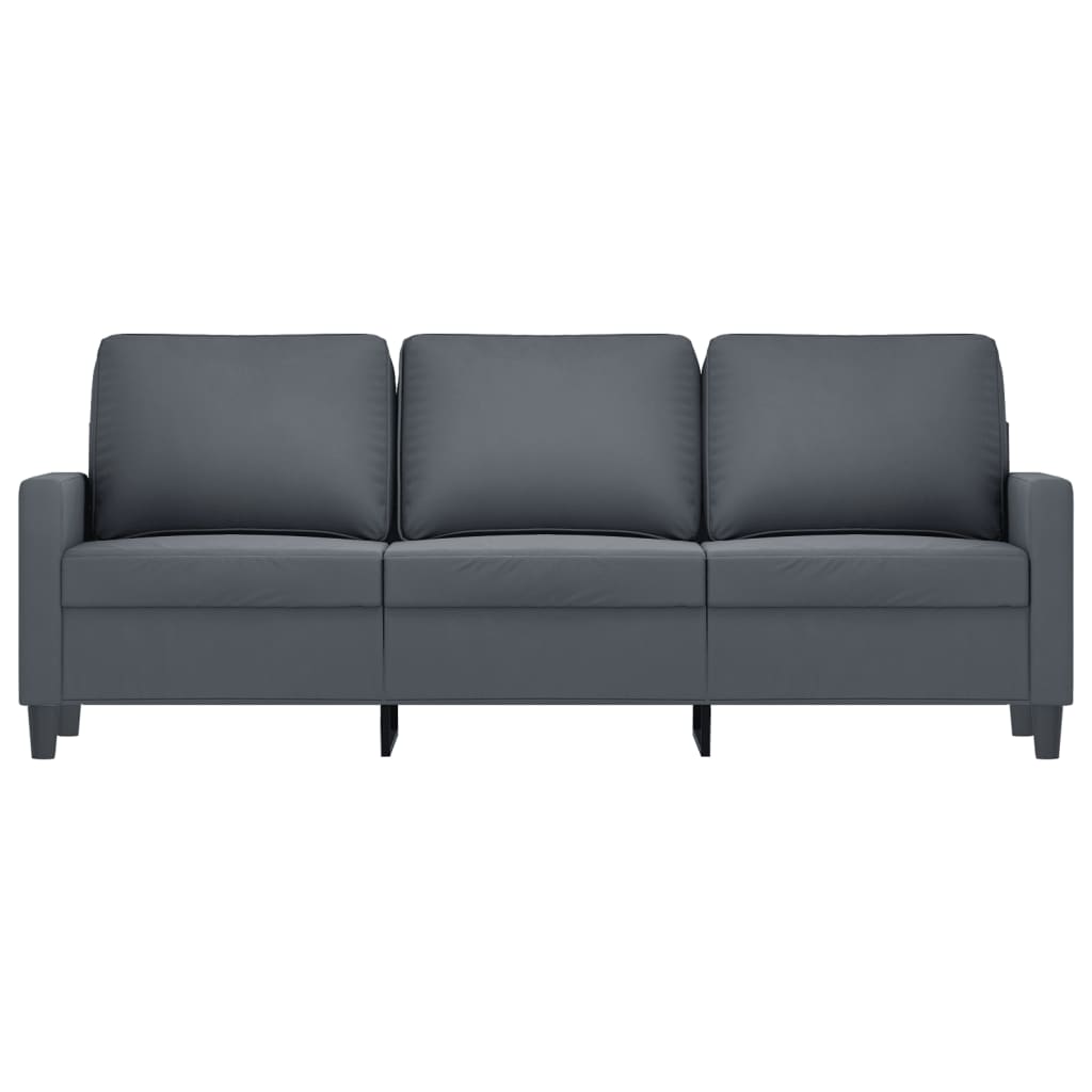 Canapé à 3 places Gris foncé 180 cm Velours - XIOS
