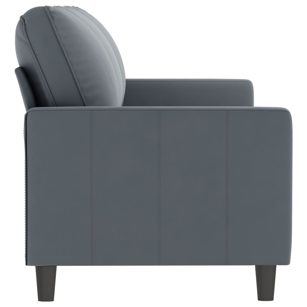 Canapé à 3 places Gris foncé 180 cm Velours - XIOS