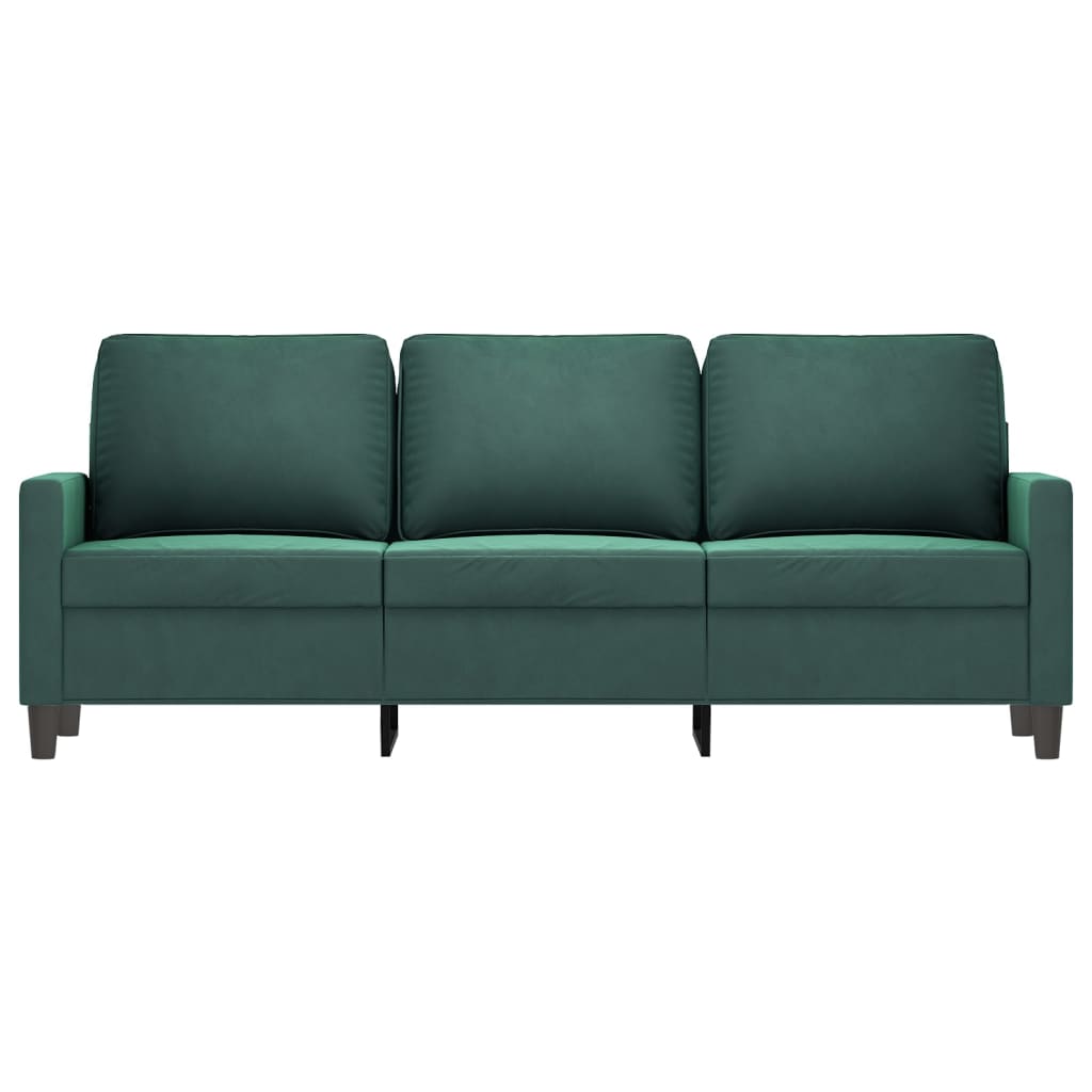 Canapé à 3 places Vert foncé 180 cm Velours - XIOS