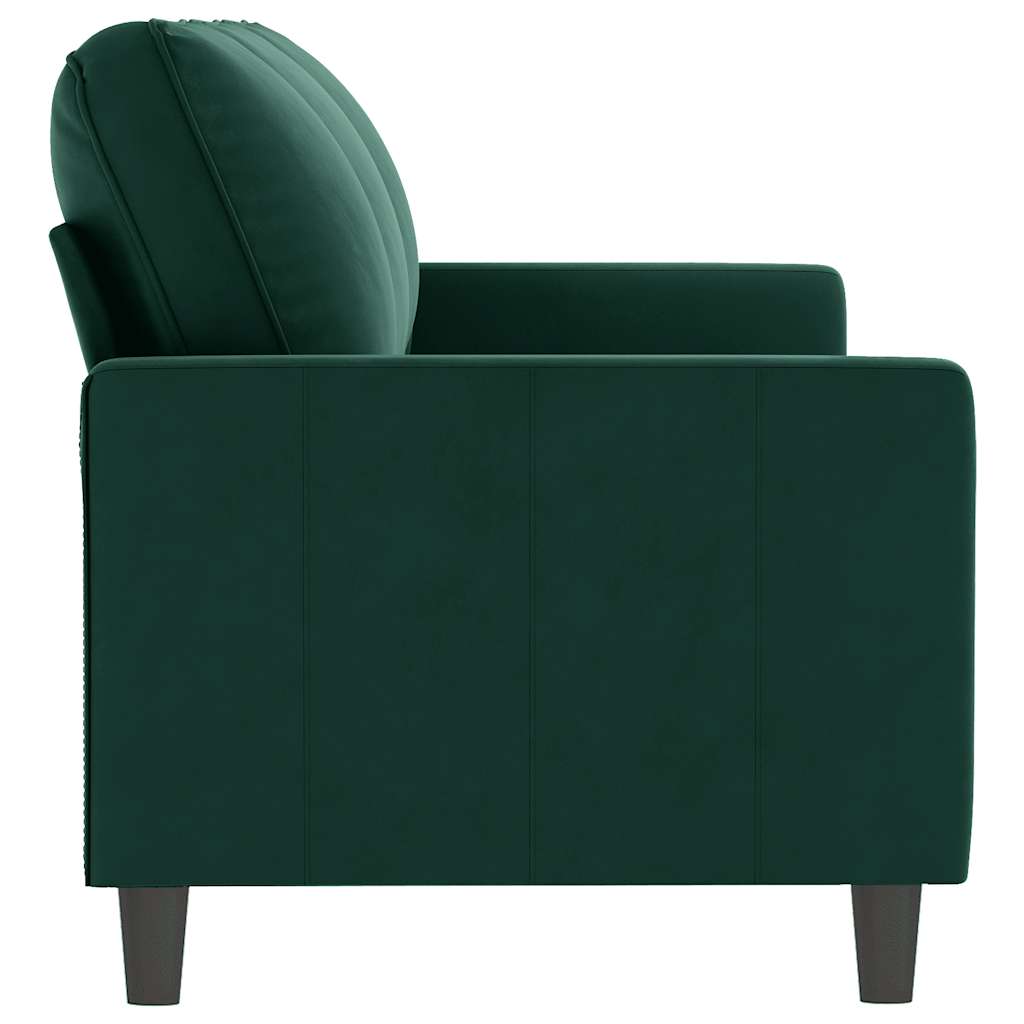 Canapé à 3 places Vert foncé 180 cm Velours - XIOS