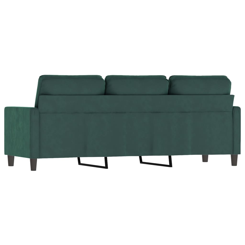 Canapé à 3 places Vert foncé 180 cm Velours - XIOS