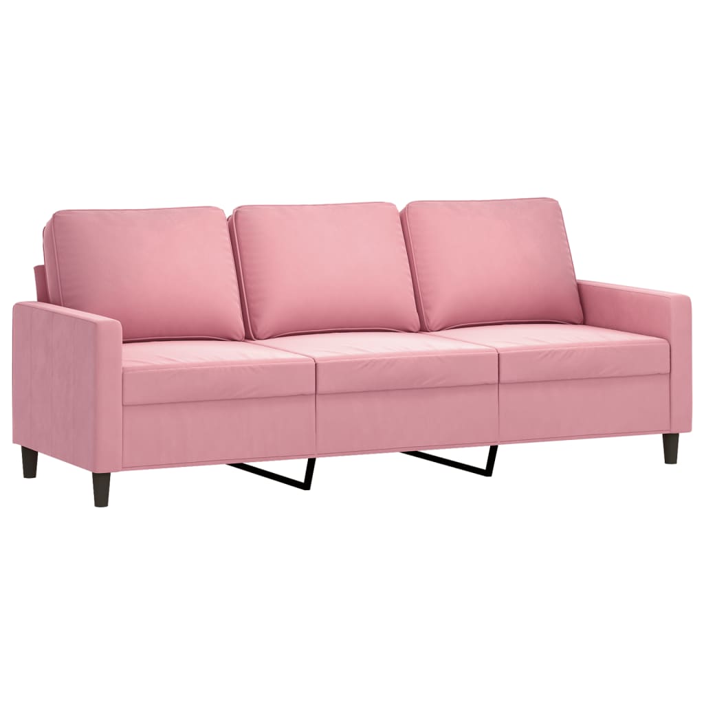 Canapé à 3 places Rose 180 cm Velours - XIOS
