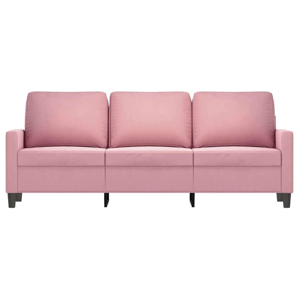 Canapé à 3 places Rose 180 cm Velours - XIOS