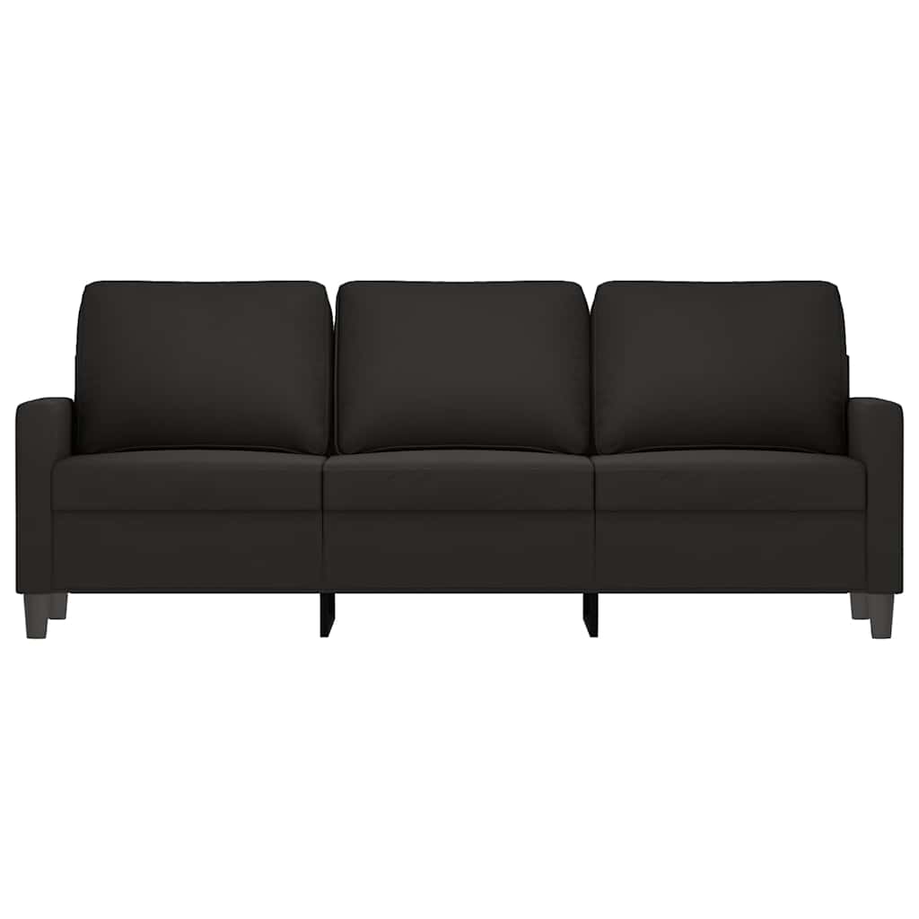 Canapé à 3 places Noir 180 cm Velours - XIOS
