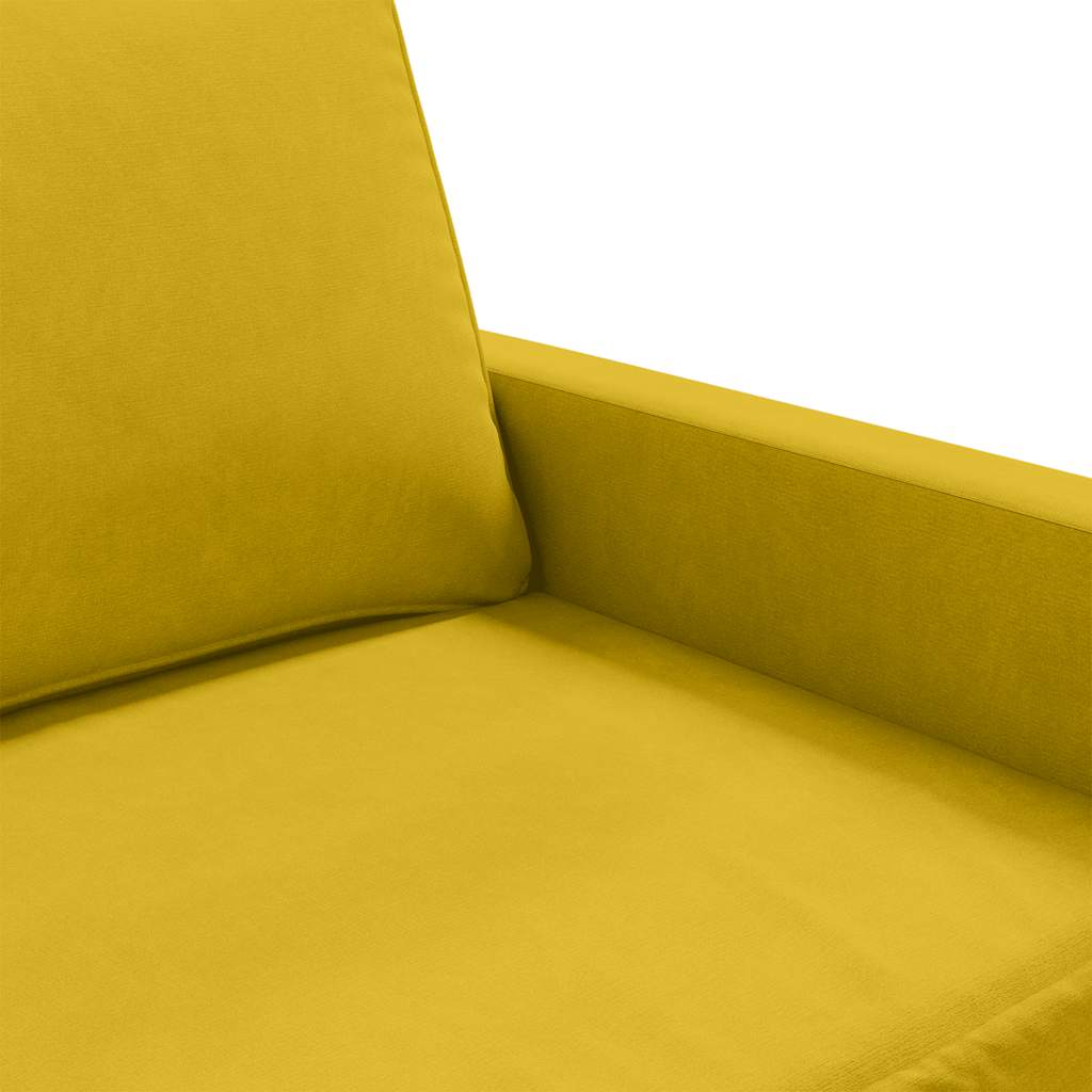 Canapé à 3 places Jaune 180 cm Velours - XIOS