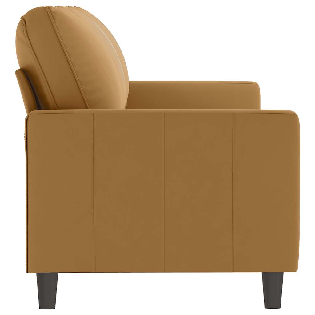 Canapé à 3 places Marron 180 cm Velours