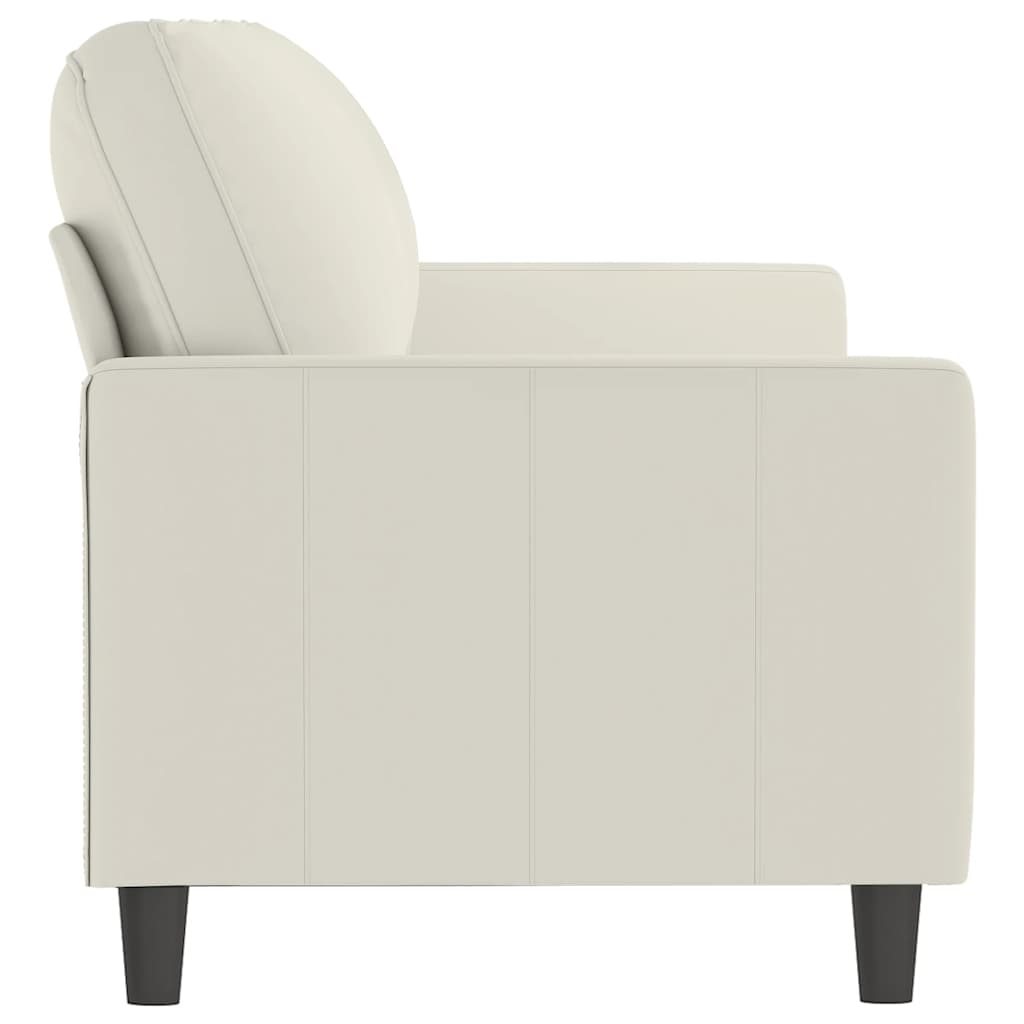 Canapé à 3 places Crème 180 cm Velours - XIOS