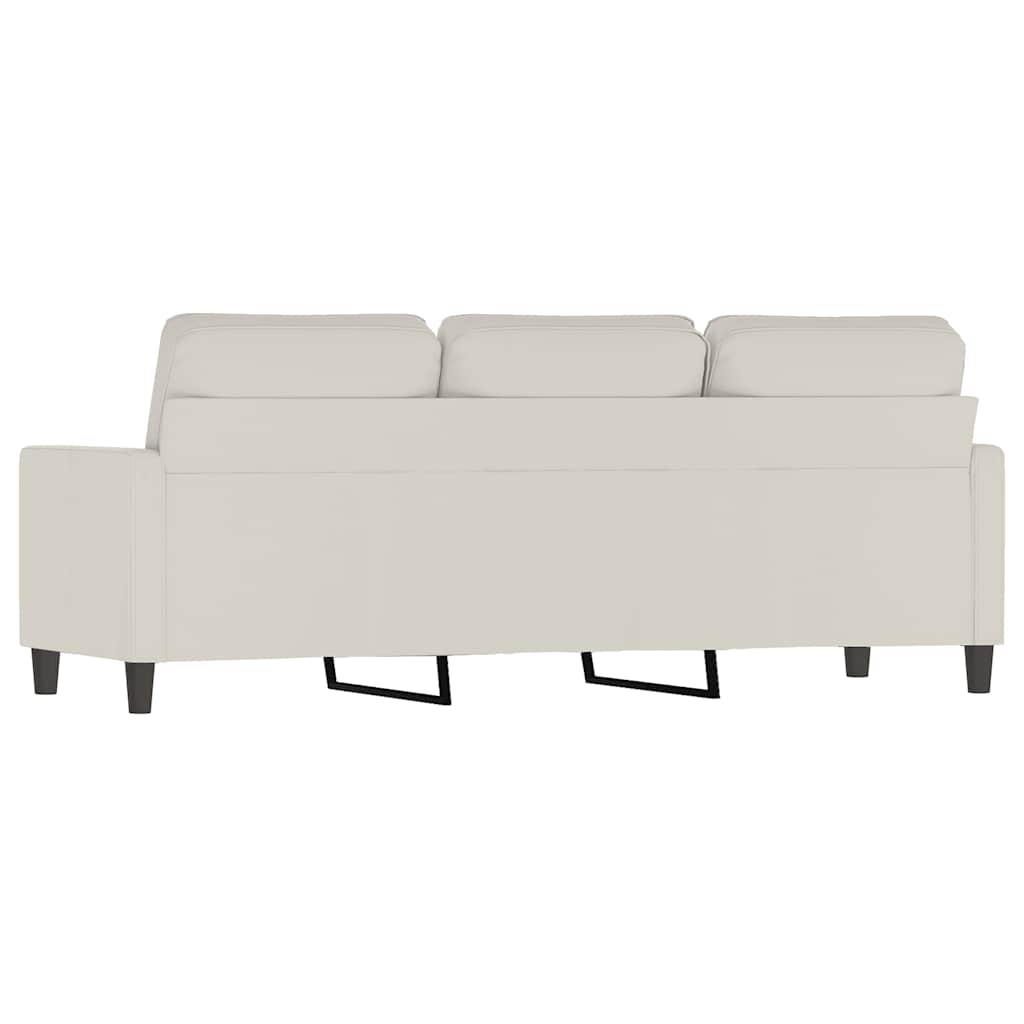 Canapé à 3 places Crème 180 cm Velours - XIOS