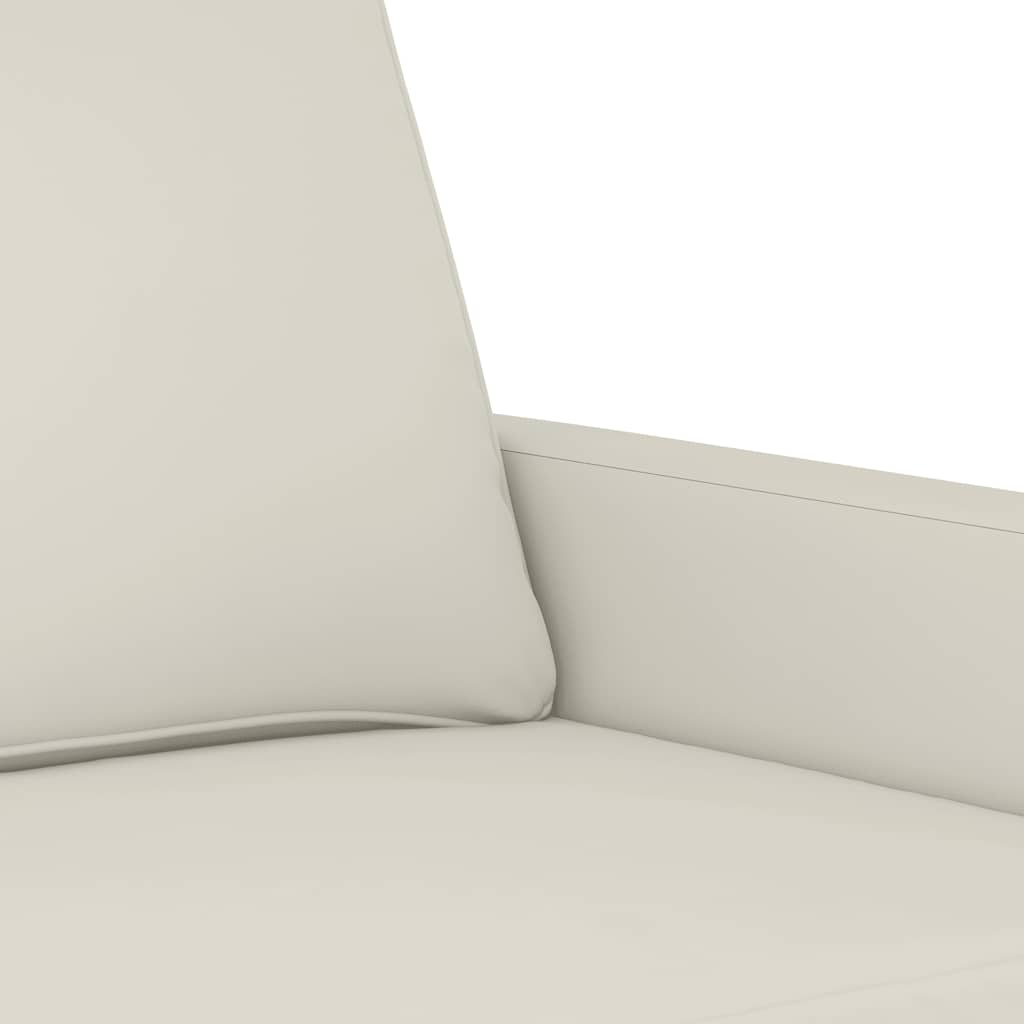 Canapé à 3 places Crème 180 cm Velours - XIOS