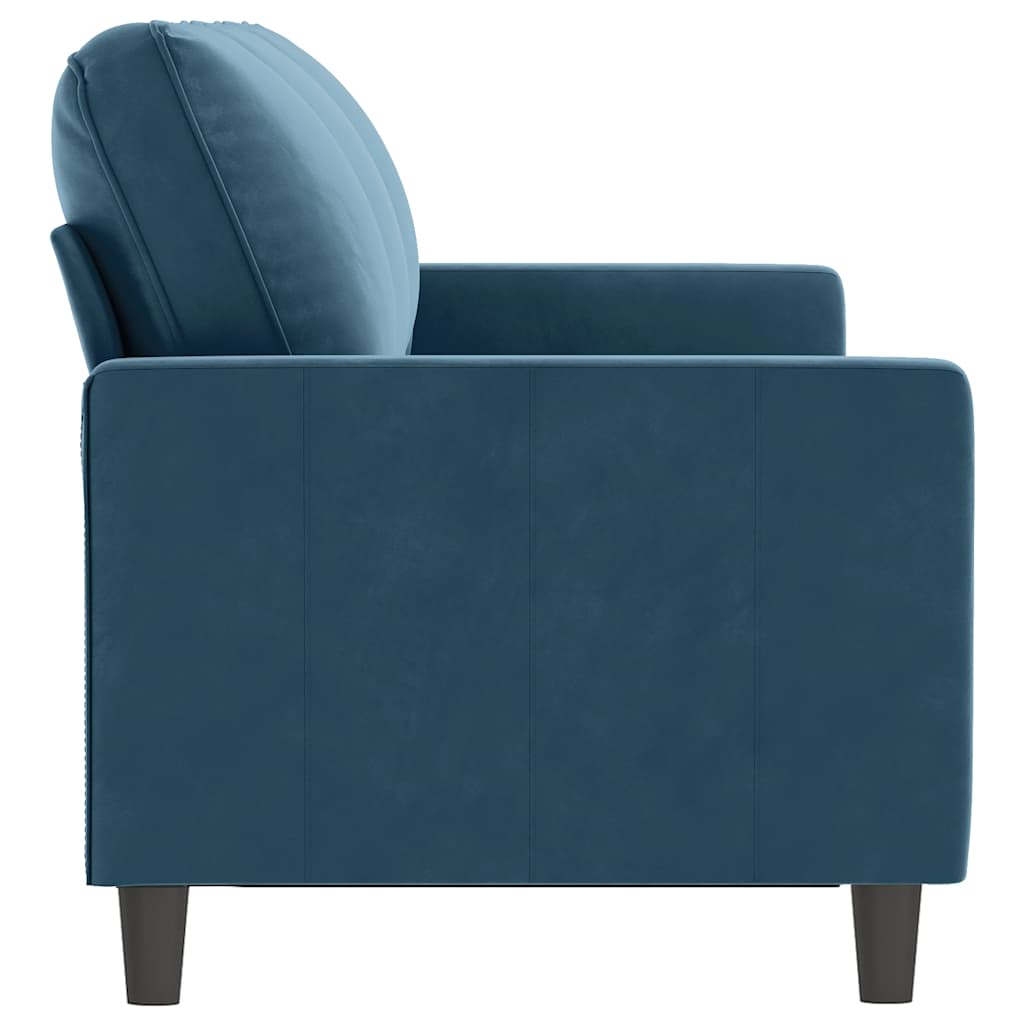 Canapé à 3 places Bleu 180 cm Velours - XIOS