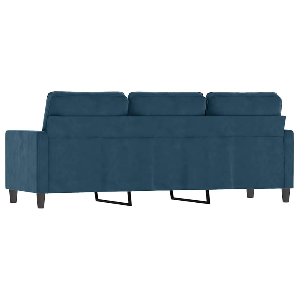 Canapé à 3 places Bleu 180 cm Velours - XIOS