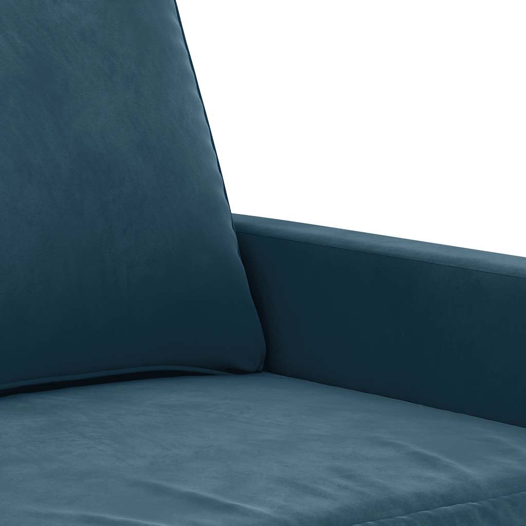Canapé à 3 places Bleu 180 cm Velours - XIOS