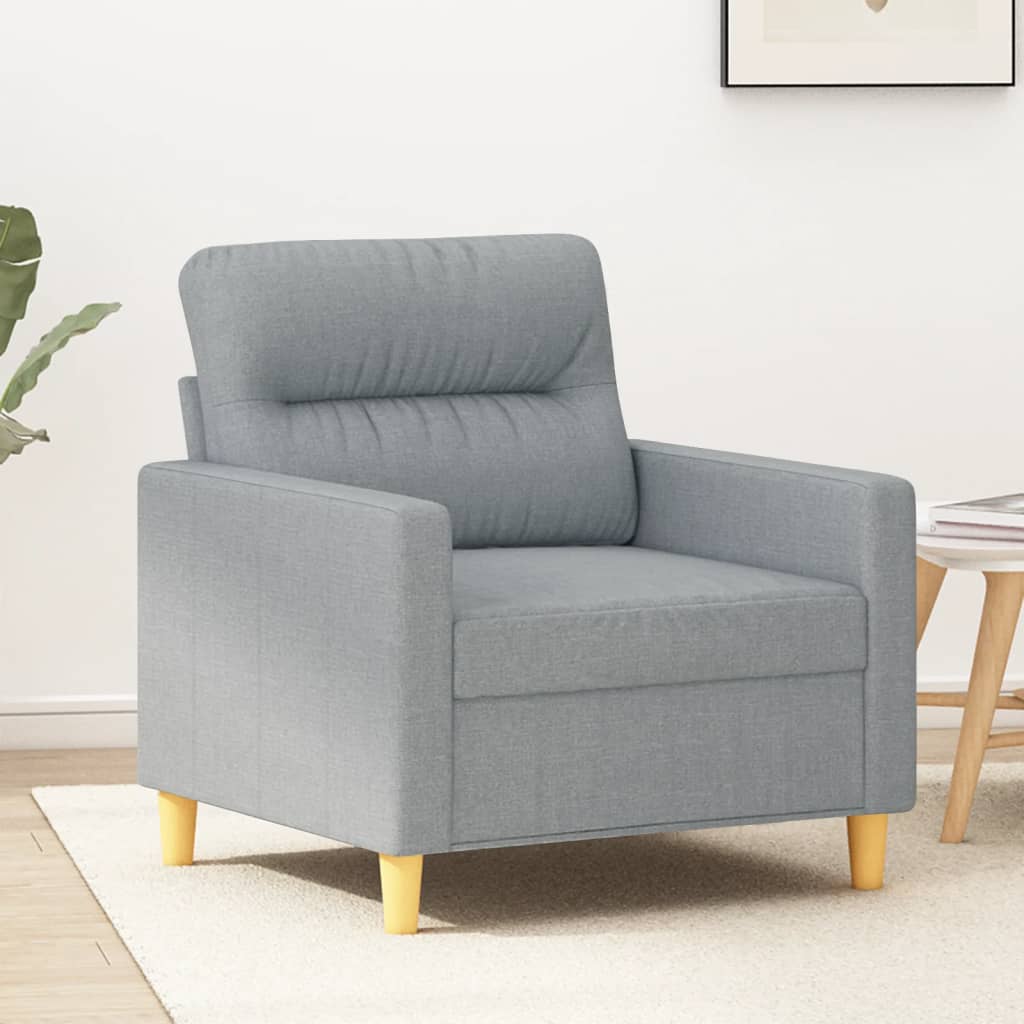 Fauteuil Gris clair 60 cm Tissu - XIOS