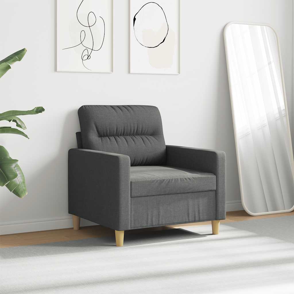 Fauteuil Gris foncé 60 cm Tissu - XIOS