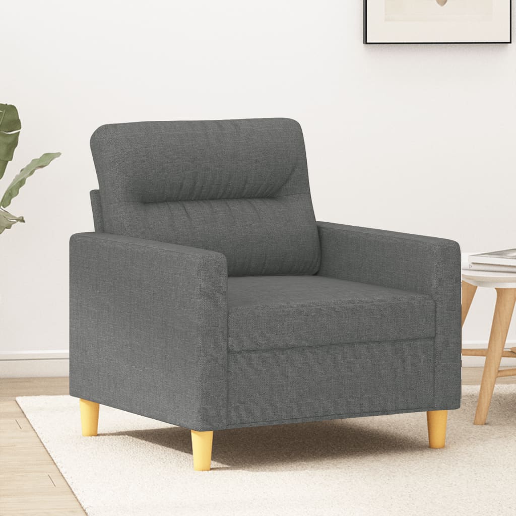 Fauteuil Gris foncé 60 cm Tissu - XIOS