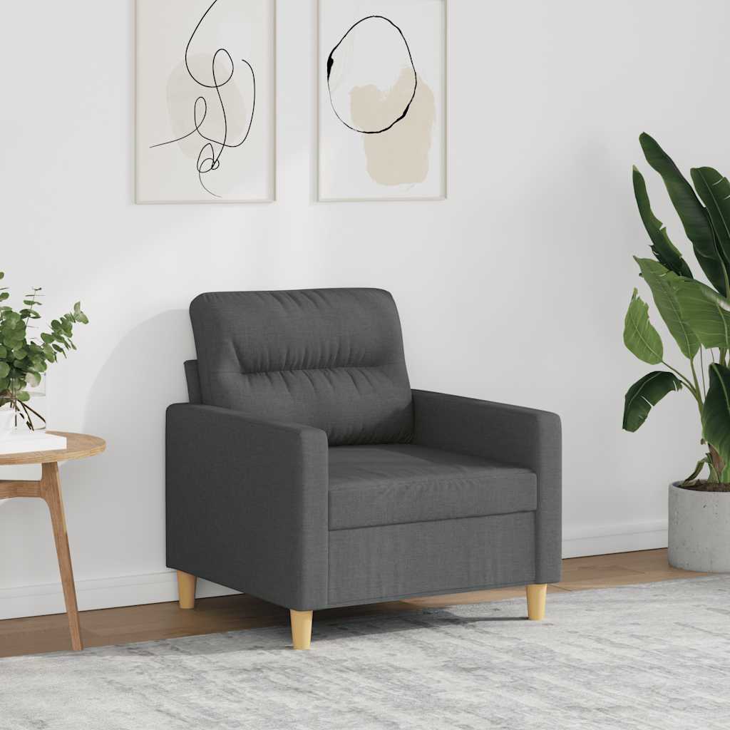 Fauteuil Gris foncé 60 cm Tissu - XIOS