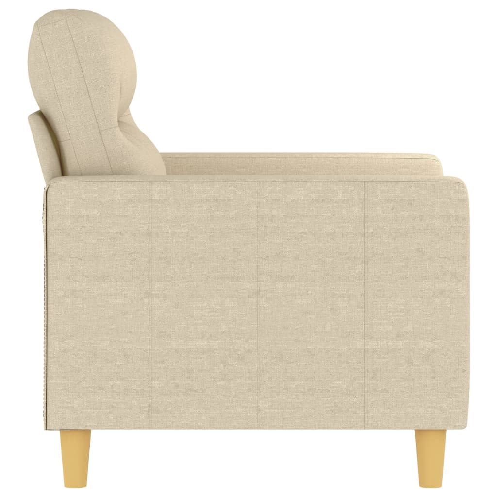 Fauteuil Crème 60 cm Tissu - XIOS