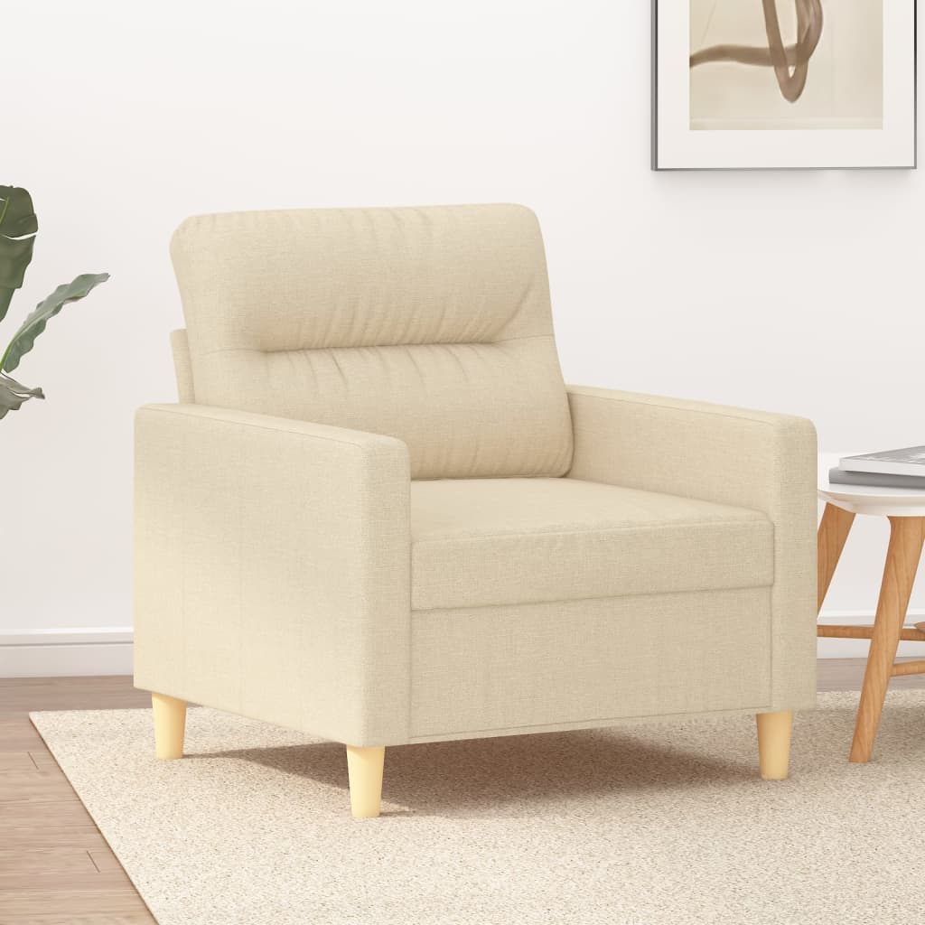 Fauteuil Crème 60 cm Tissu - XIOS