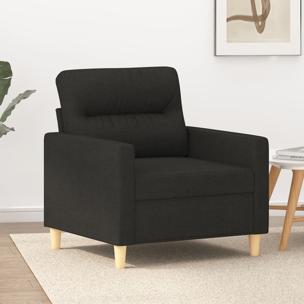 Fauteuil Noir 60 cm Tissu - XIOS