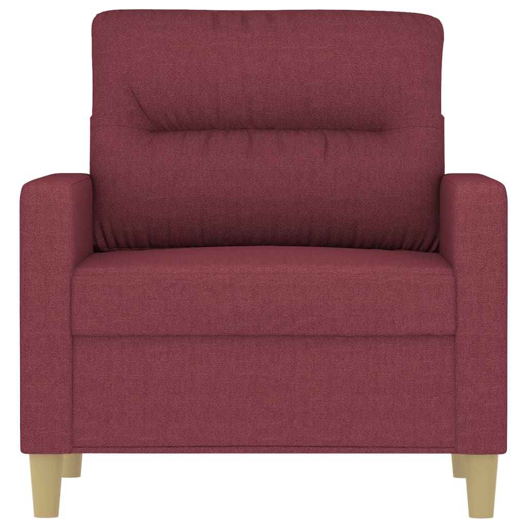 Fauteuil Rouge bordeaux 60 cm Tissu - XIOS
