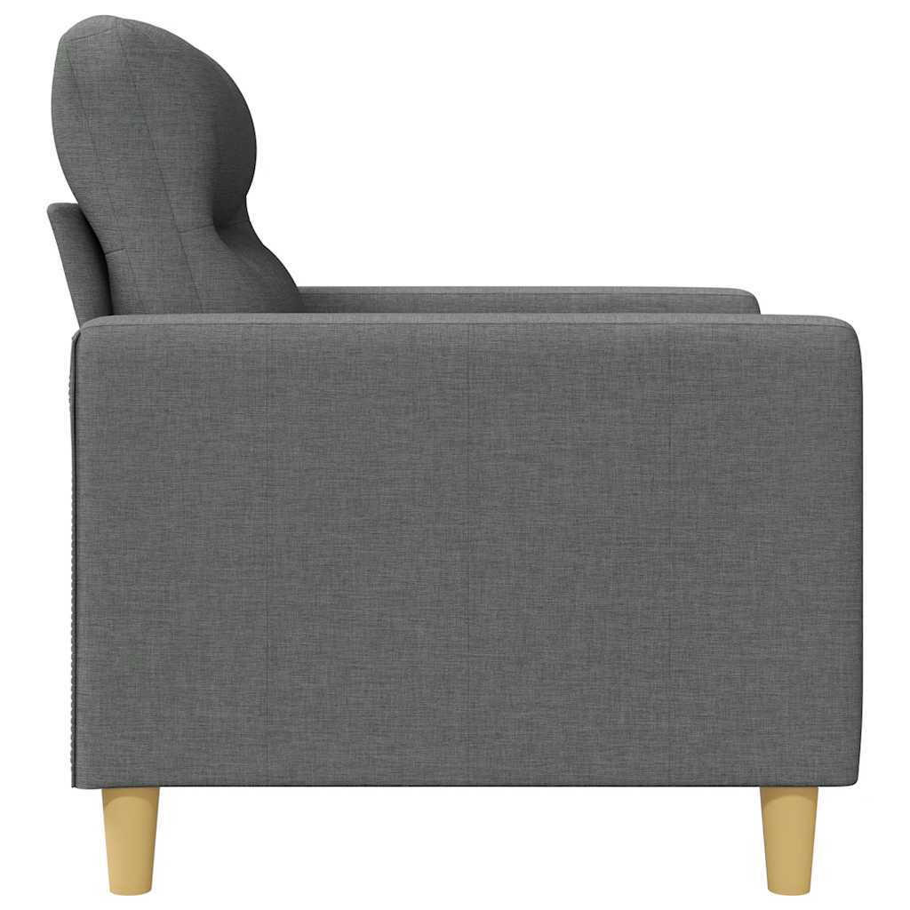 Canapé à 2 places Gris foncé 120 cm Tissu - XIOS