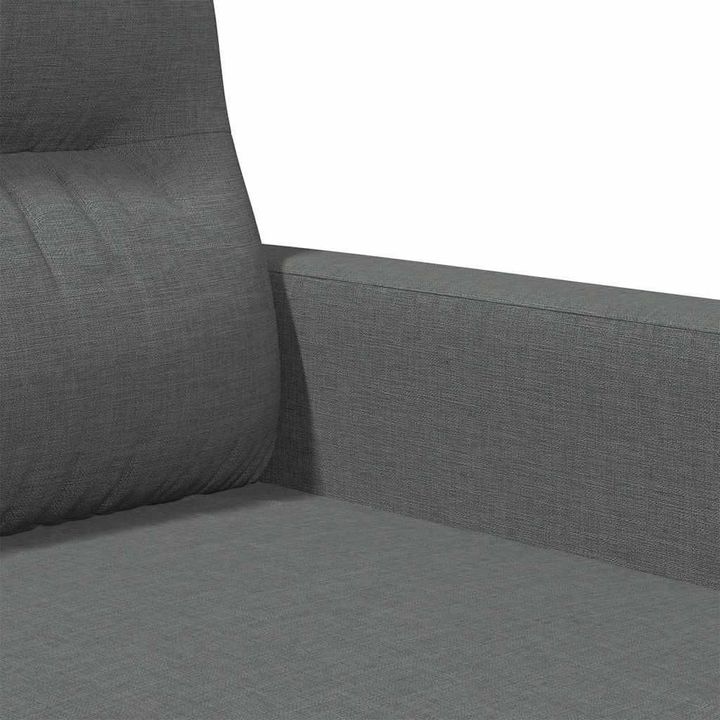 Canapé à 2 places Gris foncé 120 cm Tissu - XIOS