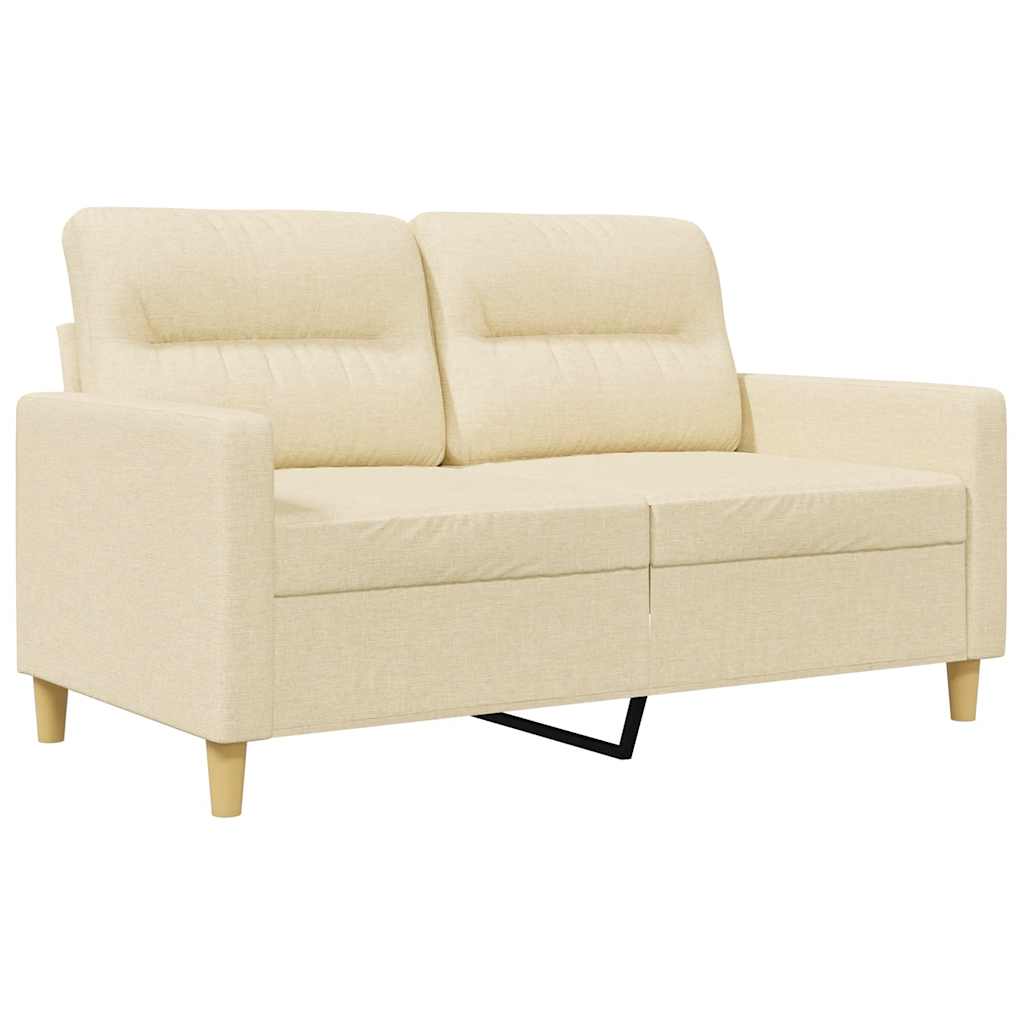 Canapé à 2 places Crème 120 cm Tissu - XIOS