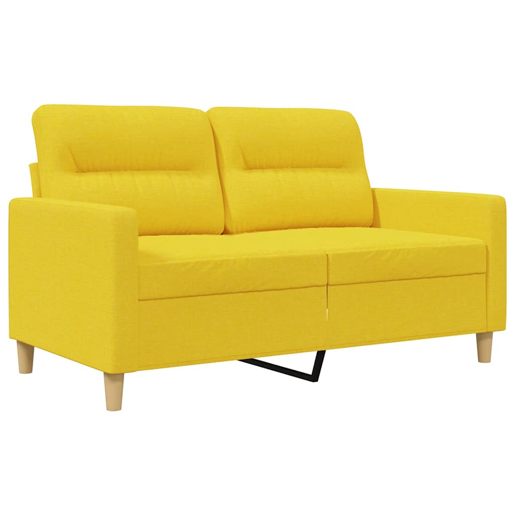Canapé à 2 places Jaune clair 120 cm Tissu - XIOS
