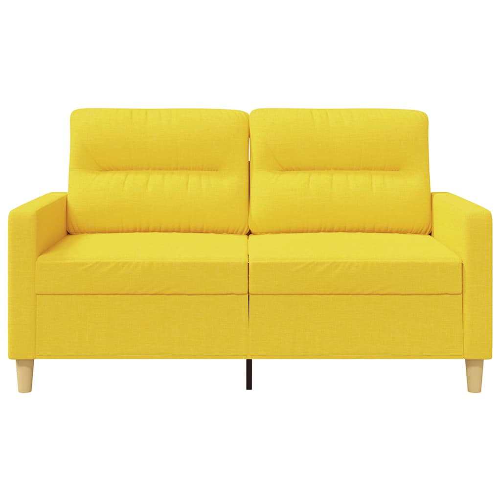 Canapé à 2 places Jaune clair 120 cm Tissu - XIOS