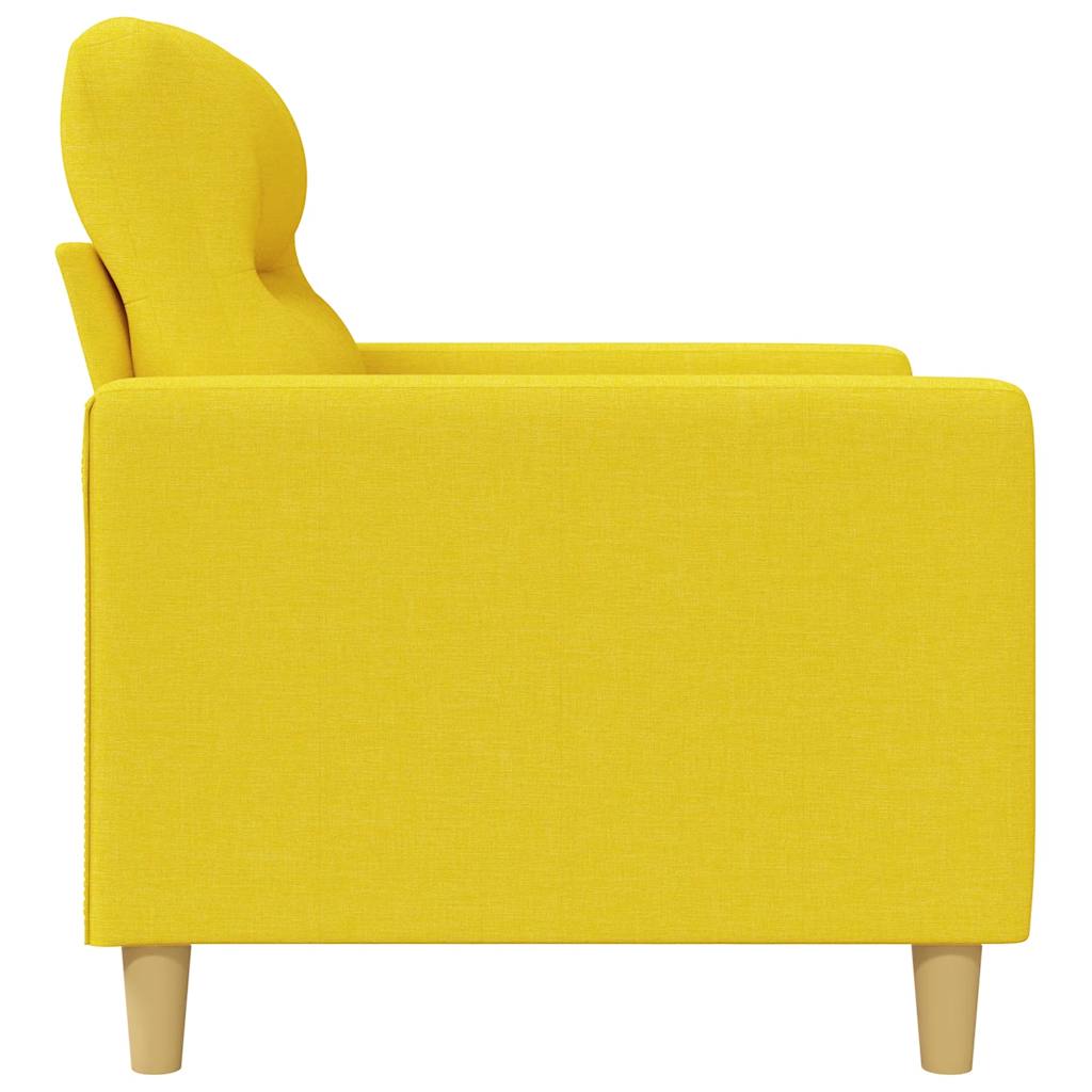 Canapé à 2 places Jaune clair 120 cm Tissu - XIOS