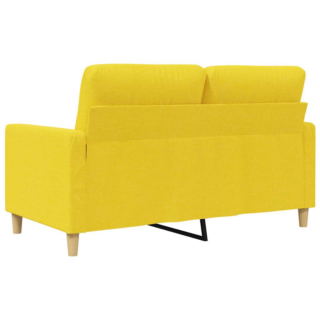 Canapé à 2 places Jaune clair 120 cm Tissu - XIOS