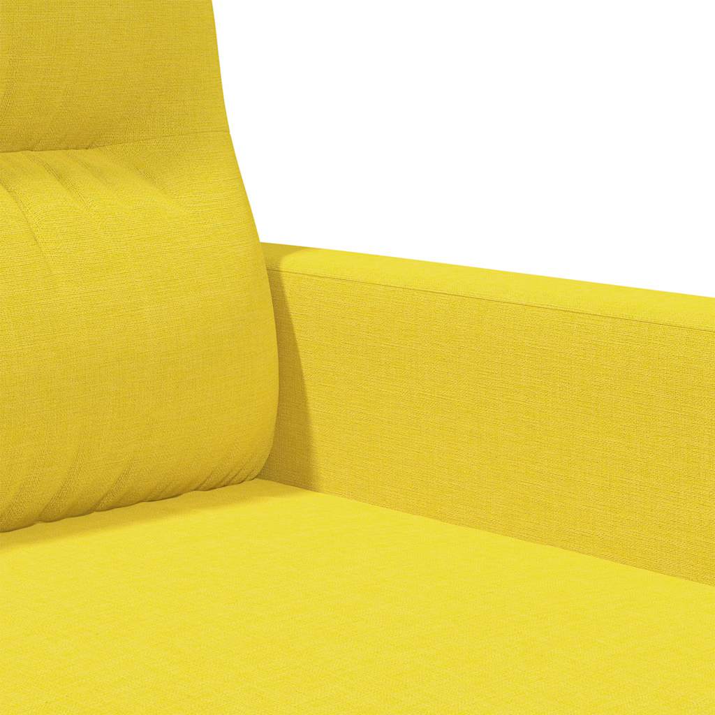 Canapé à 2 places Jaune clair 120 cm Tissu - XIOS