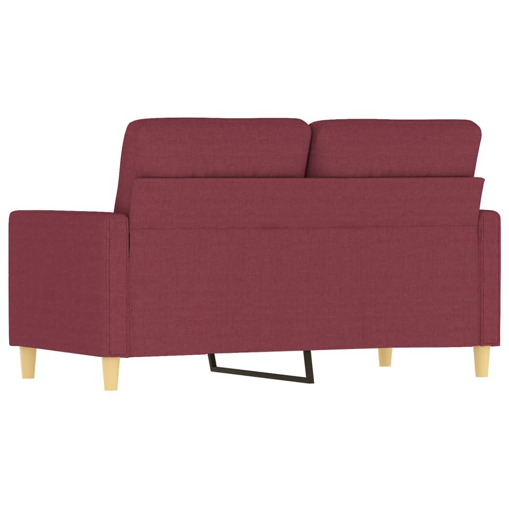 Canapé à 2 places Rouge bordeaux 120 cm Tissu - XIOS
