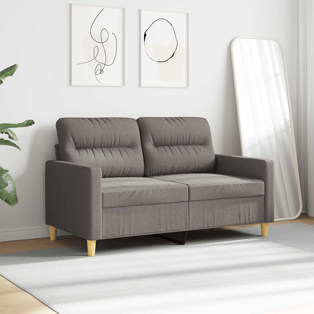 Canapé à 2 places Taupe 120 cm Tissu - XIOS