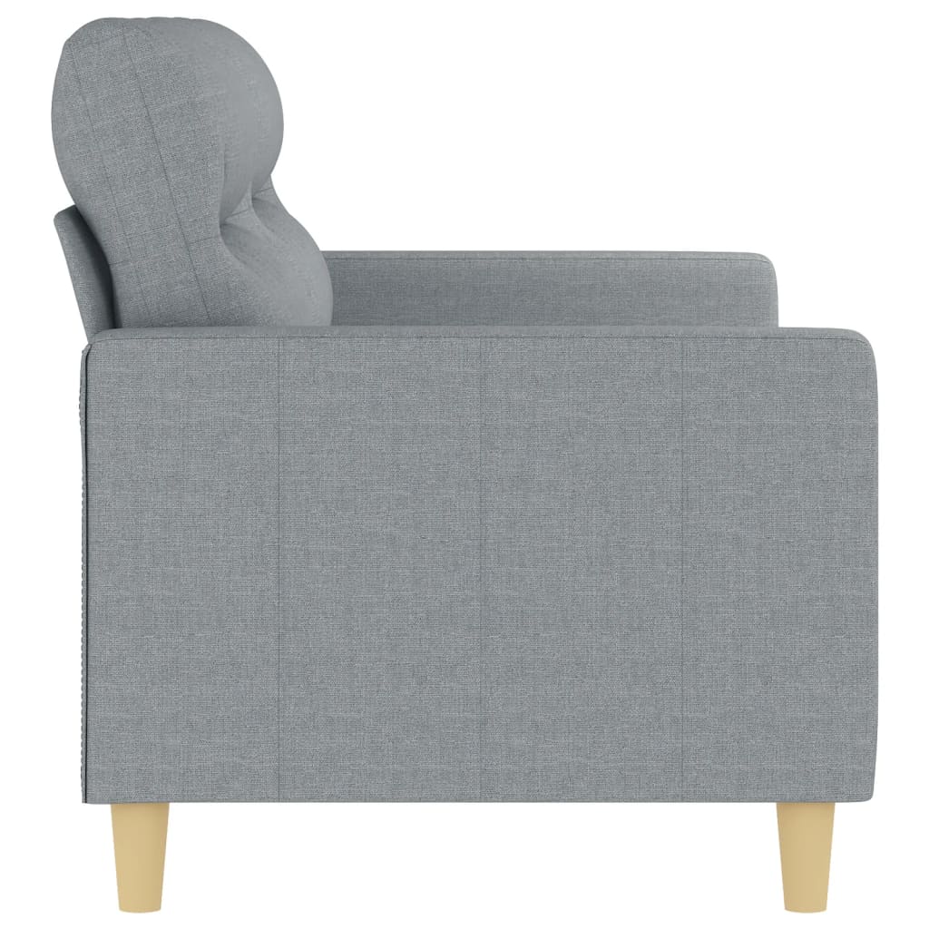 Canapé à 2 places Gris clair 140 cm Tissu - XIOS