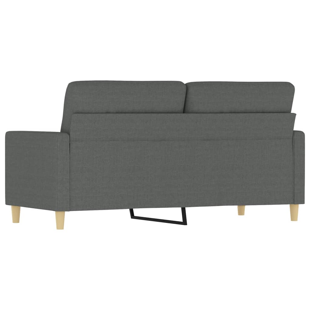 Canapé à 2 places Gris foncé 140 cm Tissu - XIOS