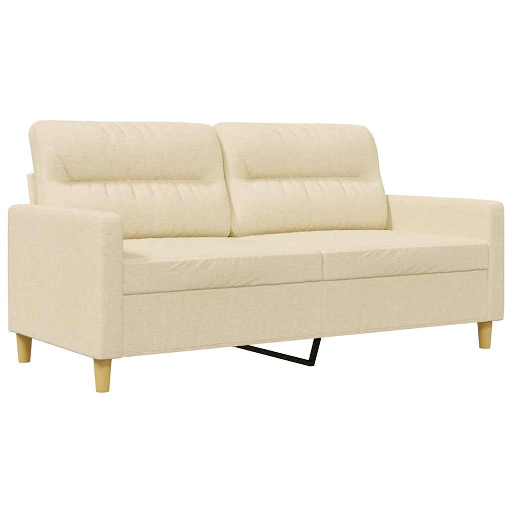Canapé à 2 places Crème 140 cm Tissu - XIOS