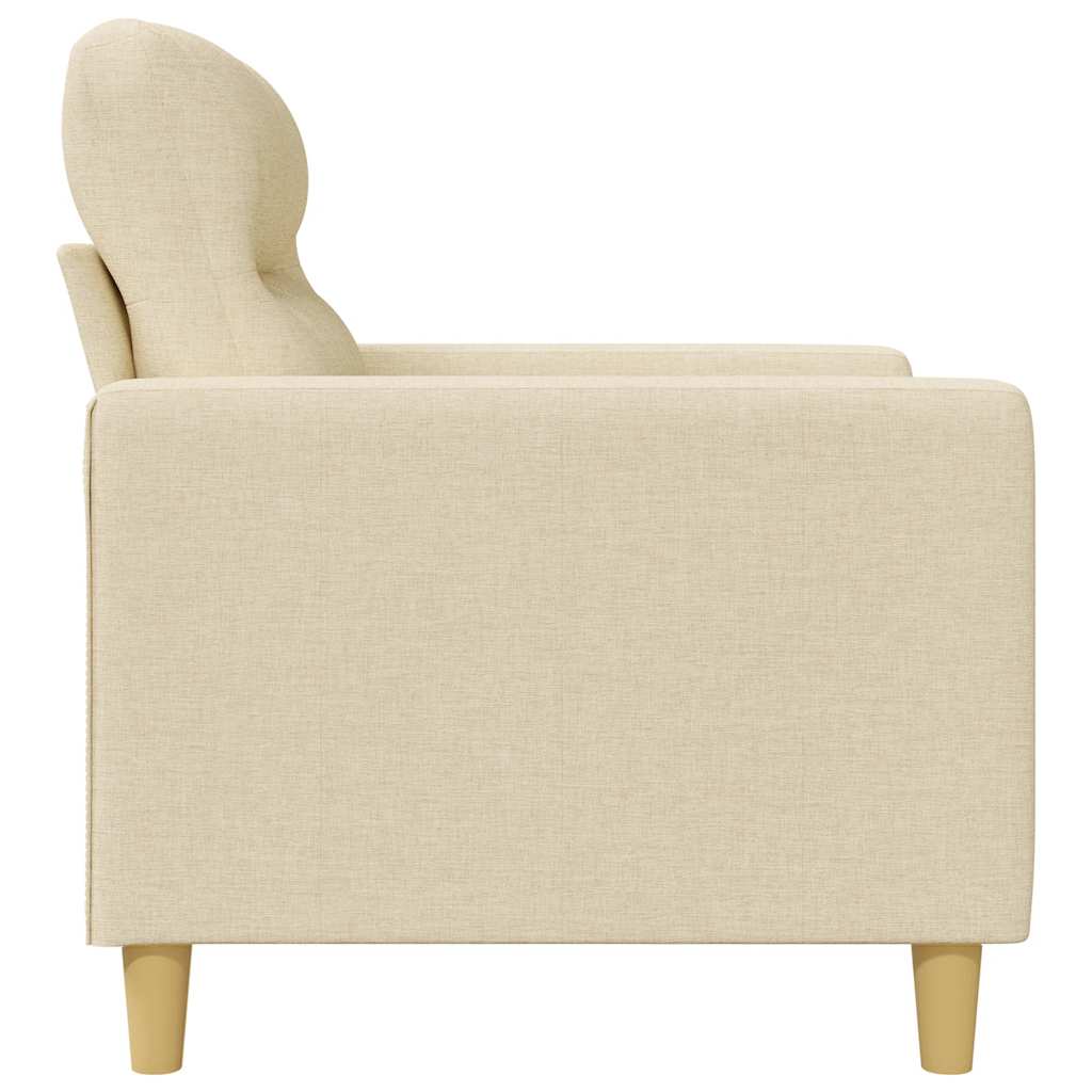 Canapé à 2 places Crème 140 cm Tissu - XIOS
