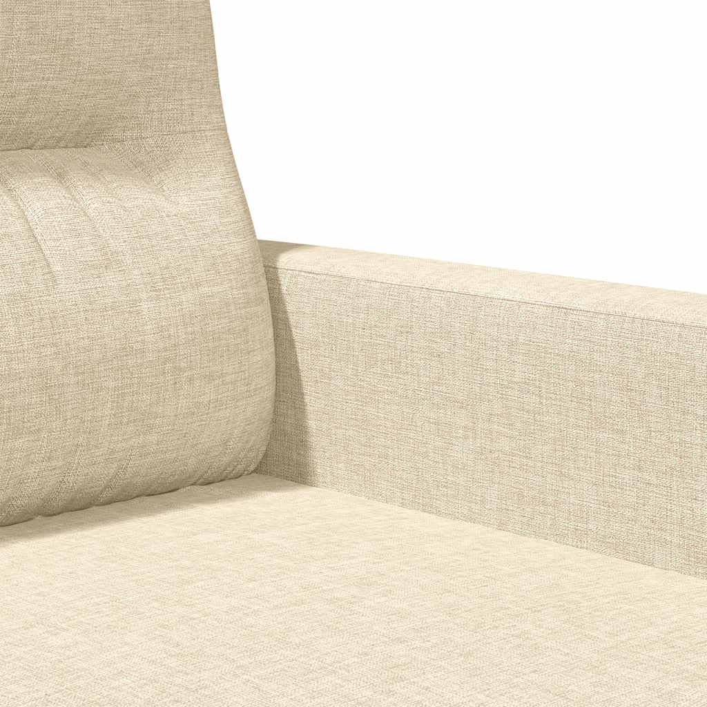 Canapé à 2 places Crème 140 cm Tissu - XIOS