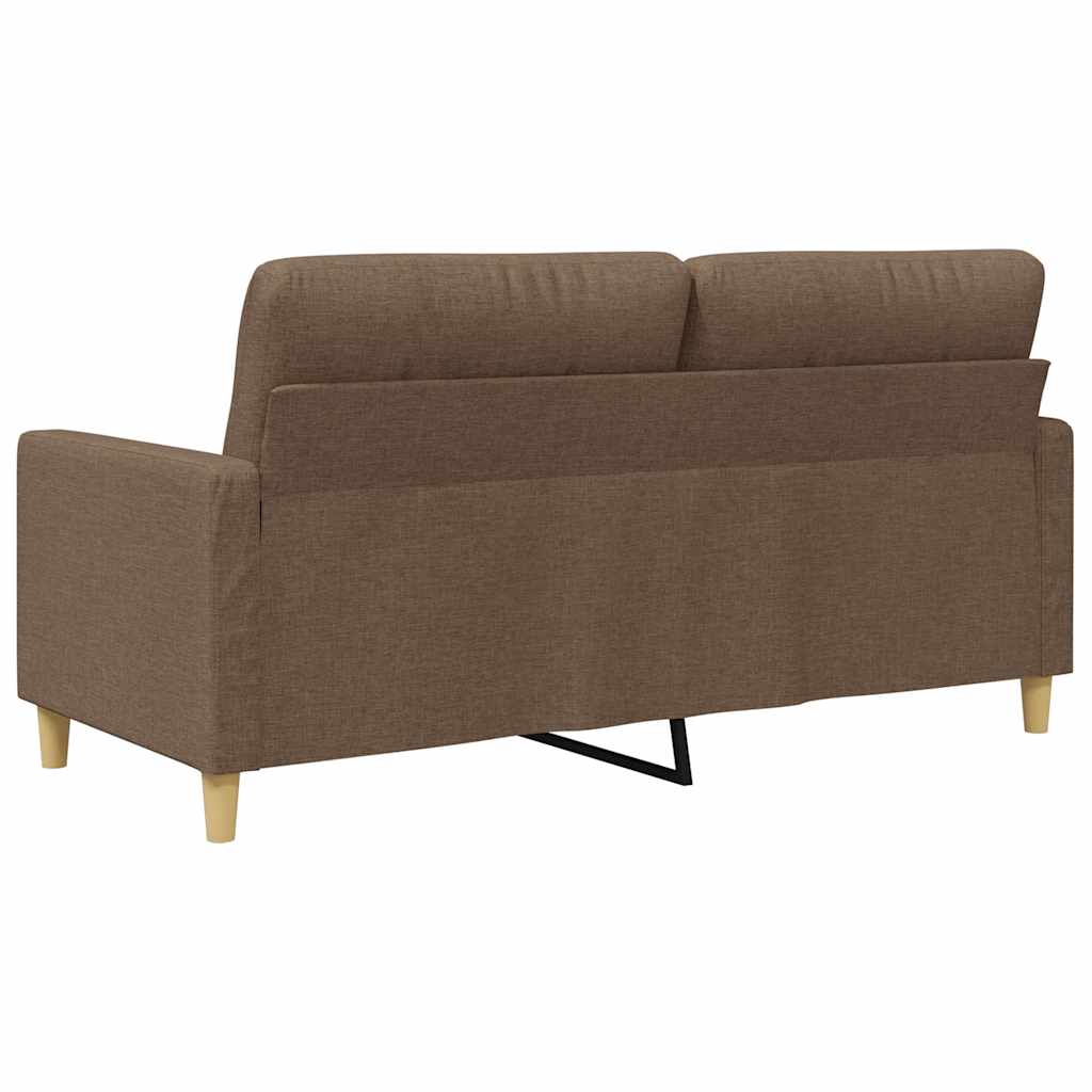 Canapé à 2 places Marron 140 cm Tissu - XIOS