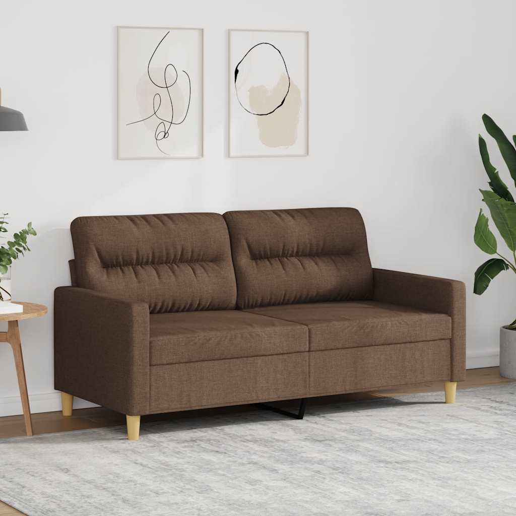 Canapé à 2 places Marron 140 cm Tissu - XIOS