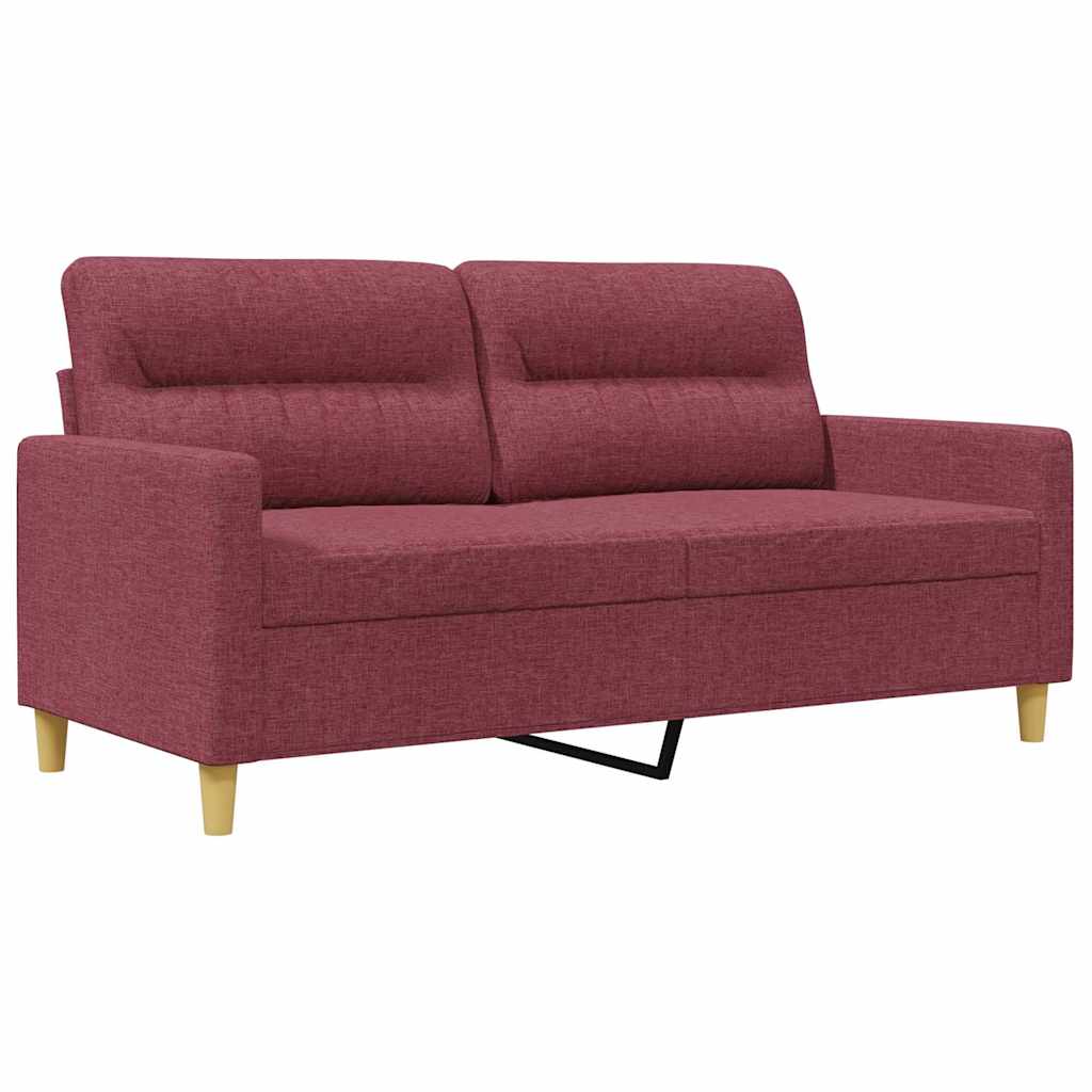 Canapé à 2 places Rouge bordeaux 140 cm Tissu - XIOS
