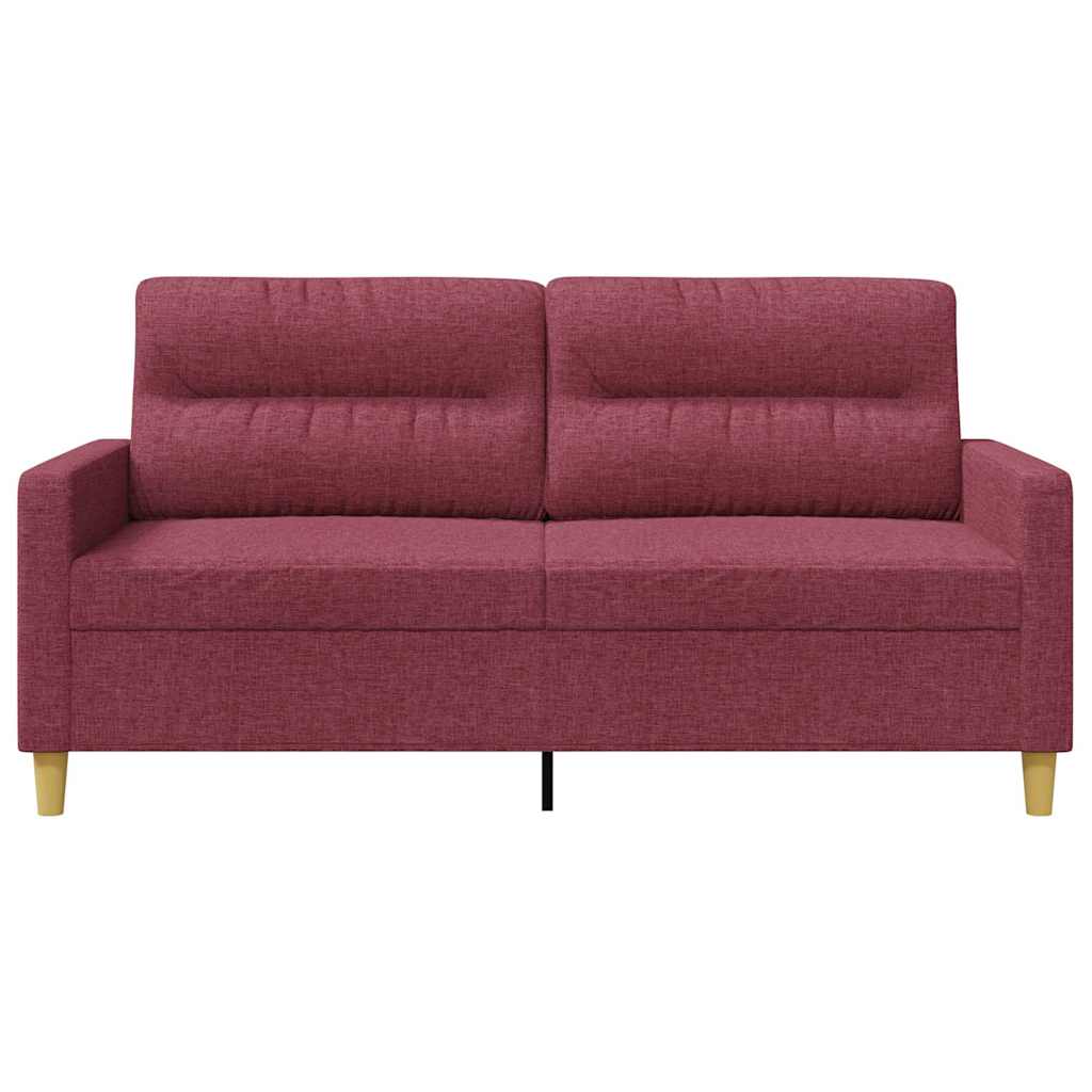 Canapé à 2 places Rouge bordeaux 140 cm Tissu - XIOS