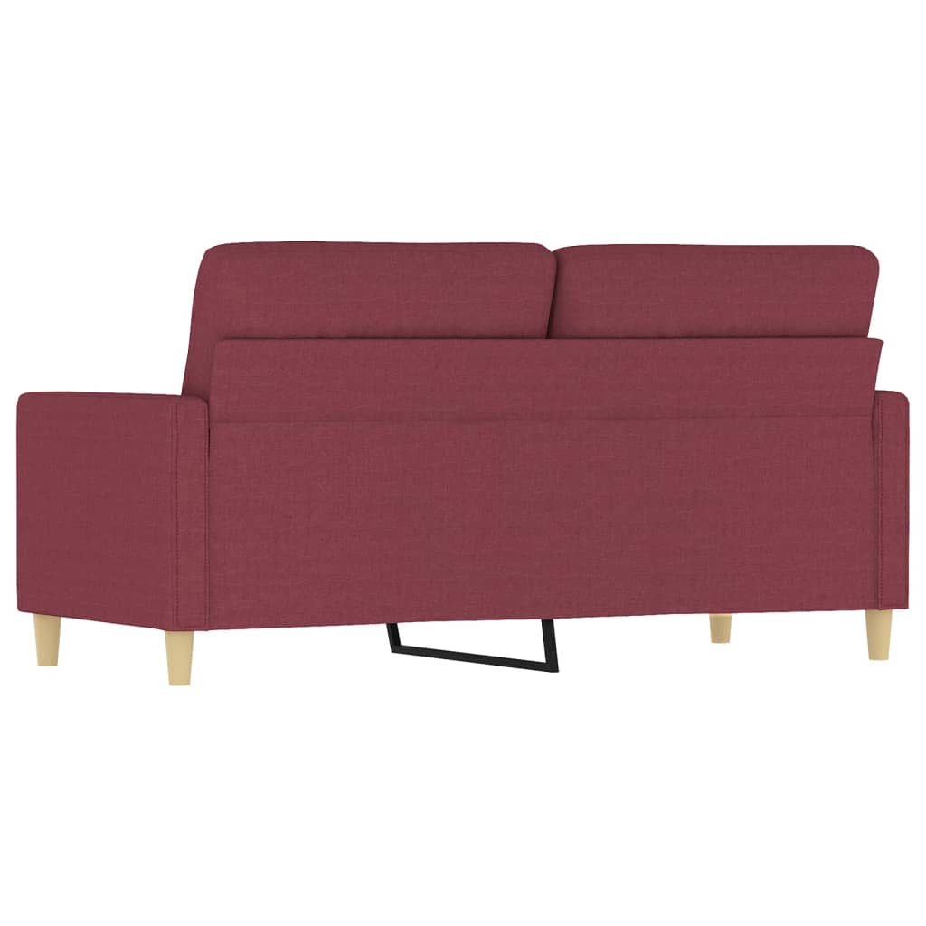 Canapé à 2 places Rouge bordeaux 140 cm Tissu - XIOS