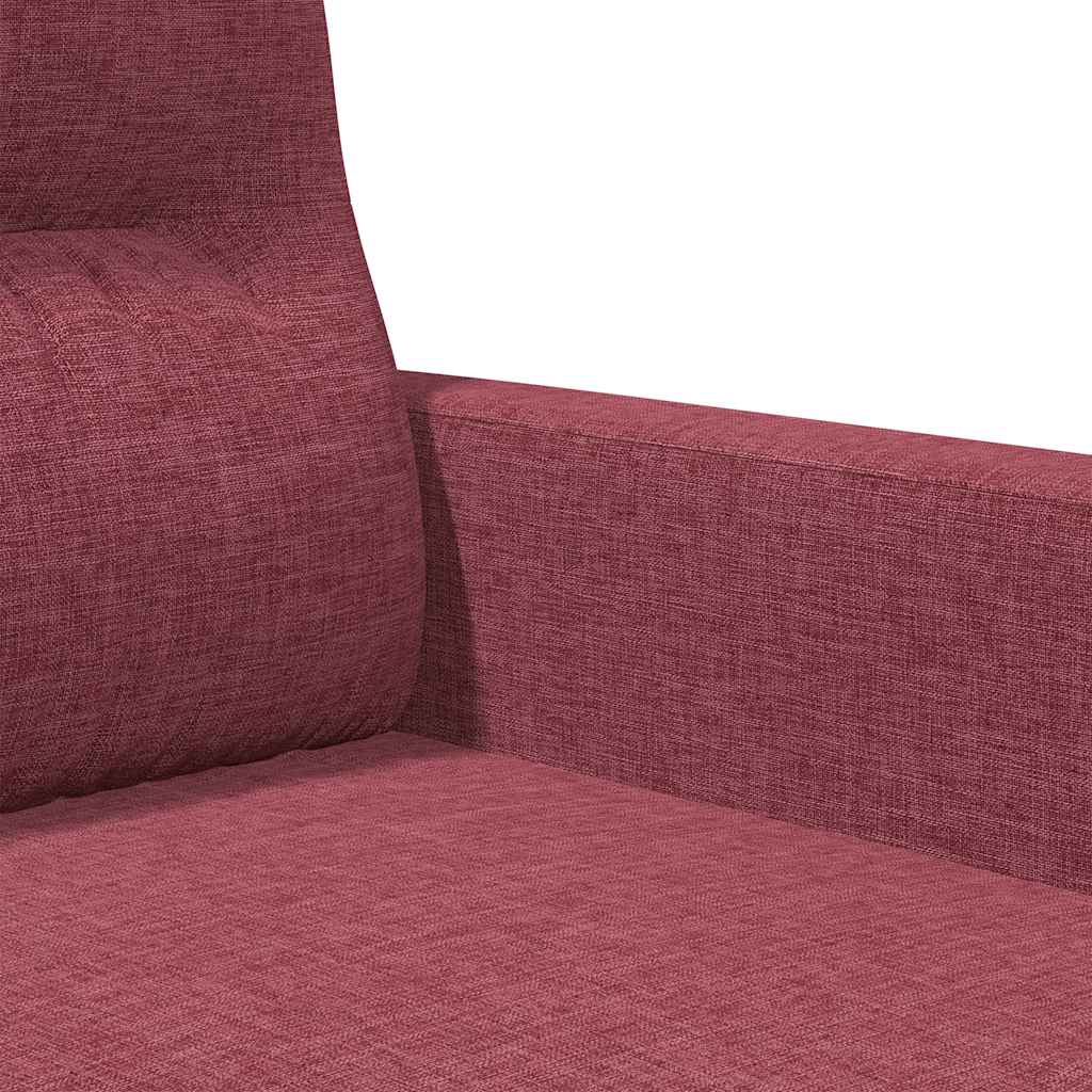 Canapé à 2 places Rouge bordeaux 140 cm Tissu - XIOS