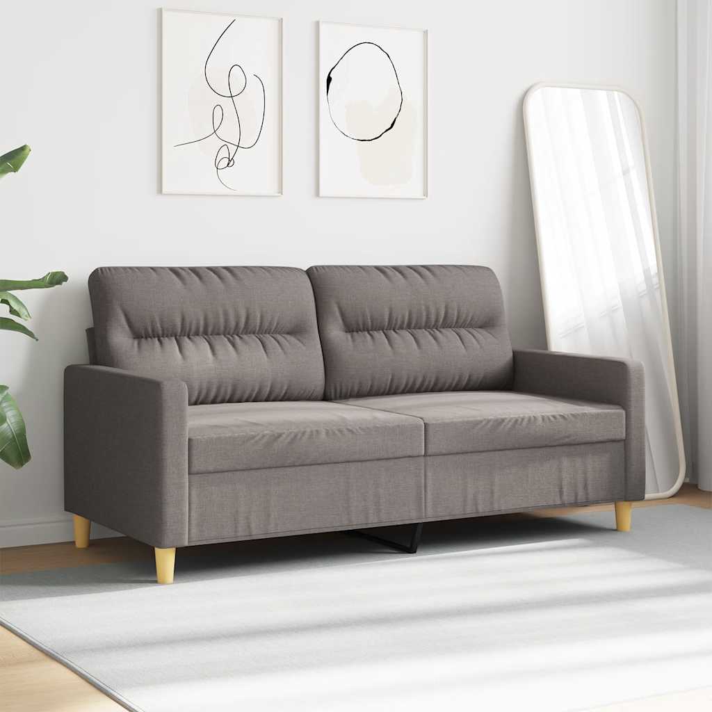 Canapé à 2 places Taupe 140 cm Tissu - XIOS