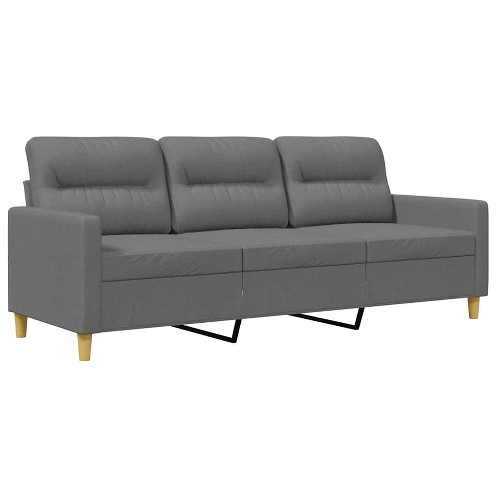 Canapé à 3 places Gris foncé 180 cm Tissu - XIOS
