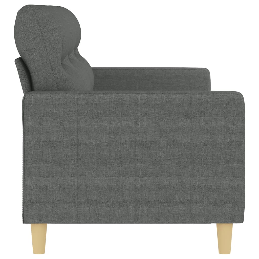 Canapé à 3 places Gris foncé 180 cm Tissu - XIOS